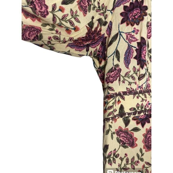 Torrid Babydoll Rayon Crepe Embroidered Lace-Up Top Sz: 2 - Picture 7 of 10